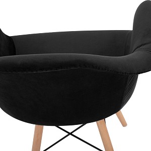 ΠΟΛΥΘΡΟΝΑ ΜΕ ΞΥΛΙΝΑ ΠΟΔΙΑ & ΒΕΛΟΥΔΟ ΜΑΥΡΟ MIRTO HM8720.04