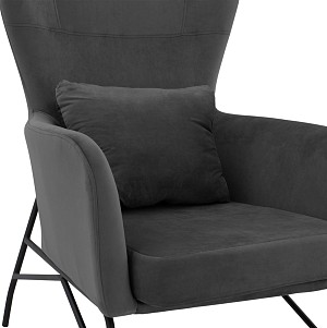B2bmarkt ΠΟΛΥΘΡΟΝΑ ΜΠΕΡΖΕΡΑ ΒΕΛΟΥΔΟ ΓΚΡΙ ΜΕ ΜΕΤΑΛΛΙΚΟ ΜΑΥΡΟ ΠΟΔΙ HM8721.01