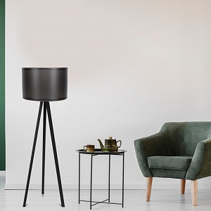 B2bmarkt ΦΩΤΙΣΤΙΚΟ ΔΑΠΕΔΟΥ ΞΥΛΙΝΟ ΜΕ ΜΑΥΡA ΠΟΔΙΑ ΚΑΙ ΜΑΥΡΟ ΚΑΠΕΛΟ HM7272.18 Φ38x145 εκ.