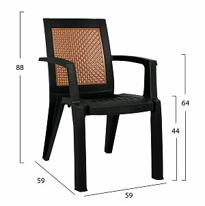 B2bmarkt ΠΟΛΥΘΡΟΝΑ ΠΟΛΥΠΡΟΠΥΛΕΝΙΟΥ HM5594.05 ΣΕ ΧΡΩΜΑ ΚΥΠΑΡΙΣΣΙ ΜΕ ΔΙΑΤΡΗΤΗ ΠΛΑΤΗ 59x59x88cm