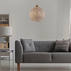 B2bmarkt ΦΩΤΙΣΤΙΚΟ ΟΡΟΦΗΣ ΚΡΕΜΑΣΤΟ HM7352.04 ΑΠΟ ΣΧΟΙΝΙ ΜΠΕΖ Φ22x55Υ εκ.