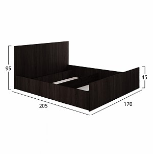 B2bmarkt ΚΡΕΒΑΤΙ ADLER ΜΕΛΑΜΙΝΗΣ ΔΙΠΛΟ ΓΙΑ ΣΤΡΩΜΑ 160Χ202εκ. ΒΕΓΓΕ HM2432.02