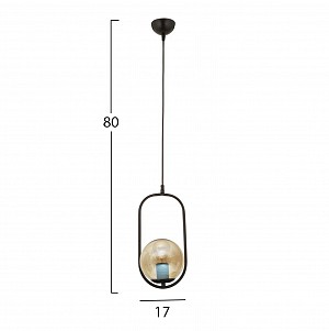 B2bmarkt ΦΩΤΙΣΤΙΚΟ ΟΡΟΦΗΣ ΜΕΤΑΛΛΙΚΟ ΜΑΥΡΟ HM7386.01 17x105 εκ.