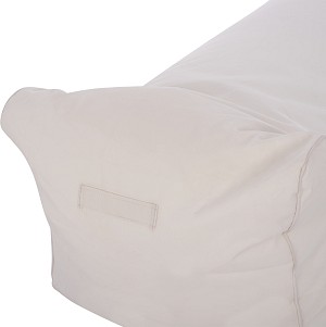 B2bmarkt ΠΟΥΦ ΞΑΠΛΩΣΤΡΑ WADELIN HM5774.11 ΜΕ TEXTILINE ΛΕΥΚΟ 190x80x40-60Υ εκ.