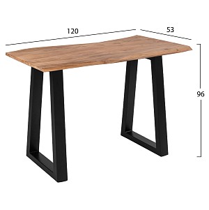 B2bmarkt ΤΡΑΠΕΖΙ ΚΟΝΣΟΛΑ SOFIA SLIM HM8744.11 ΜΑΣΙΦ ΞΥΛΟ ΑΚΑΚΙΑΣ ΦΥΣΙΚΟ 120x53x96Υ εκ.