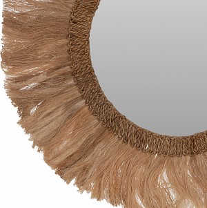 B2bmarkt ΚΑΘΡΕΠΤΗΣ ΣΤΡΟΓΓΥΛΟΣ ΜΕ ΠΛΑΙΣΙΟ ΑΠΟ ΑΜΠΑΚΑ ΣΕ ΧΡΩΜΑ ΦΥΣΙΚΟ 90x4,5x90Yεκ. HM7730