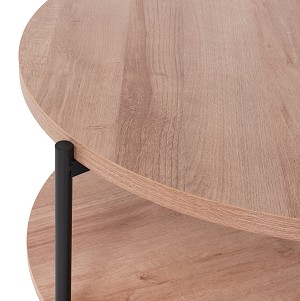 B2bmarkt ΤΡΑΠΕΖΙ ΣΑΛΟΝΙΟΥ MATTEO 2 ΕΠΙΠΕΔΩΝ ΣΤΡΟΓΓΥΛΟ HM8753.11 Φ75x40,5Yεκ