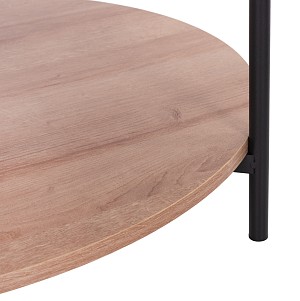 B2bmarkt ΤΡΑΠΕΖΙ ΣΑΛΟΝΙΟΥ MATTEO 2 ΕΠΙΠΕΔΩΝ ΣΤΡΟΓΓΥΛΟ HM8753.11 Φ75x40,5Yεκ