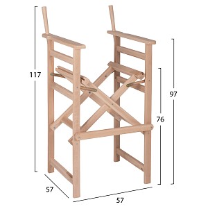 B2bmarkt ΣΚΑΜΠΟ ΜΠΑΡ ΣΚΗΝΟΘΕΤΗ PALMER ΑΒΑΦΟΣ ΣΚΕΛΕΤΟΣ HM5578.04 57x57x117Yεκ.