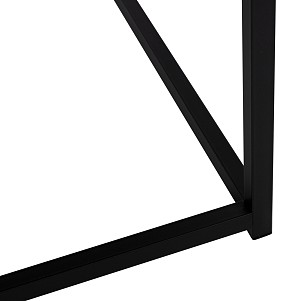 B2bmarkt ΤΡΑΠΕΖΙ ΣΑΛΟΝΙΟΥ BRAYLEN HM8942.13 ΤΕΤΡΑΓΩΝΟ ΜΕ ΜΕΛΑΜΙΝΗ ΜΑΥΡΟ ΜΑΡΜΑΡΟ 75x75x43Υεκ.