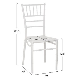 B2bmarkt ΚΑΡΕΚΛΑ ΠΟΛΥΠΡΟΠΥΛΕΝΙΟΥ CATERING TIFFANY HM8058.31 ΛΕΥΚΟ 39x47x89Υεκ.