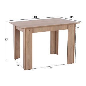 B2bmarkt ΣΕΤ ΤΡΑΠΕΖΑΡΙΑΣ 5ΤΜΧ HM11908 ΤΡΑΠΕΖΙ 110x80εκ. & 4 ΚΑΡΕΚΛΕΣ LADY K/D ΚΑΠΟΥΤΣΙΝΟ PU