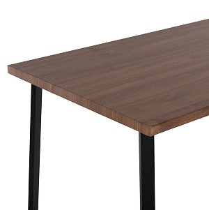 B2bmarkt ΤΡΑΠΕΖΙ ΤΡΑΠΕΖΑΡΙΑΣ JAY HM9531 MDF ΚΑΡΥΔΙ-ΜΑΥΡA ΜΕΤΑΛΛΙΚΑ ΠΟΔΙΑ 120x70x76Υεκ.