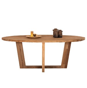B2bmarkt ΤΡΑΠΕΖΙ ΤΡΑΠΕΖΑΡΙΑΣ CARIB HM9560 ΟΒΑΛ ΑΝΑΚΥΚΛΩΜΕΝΟ ΤΕΑΚ 250x110x78Υεκ.