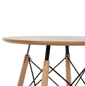 B2bmarkt ΤΡΑΠΕΖΙ ΣΤΡΟΓΓΥΛΟ MINIMAL HM0060.04 ΦΥΣΙΚΟ ΧΡΩΜΑ MDF-ΠΟΔΙΑ ΟΞΙΑΣ ΣΕ ΦΥΣΙΚΟ ΧΡΩΜΑ Φ60Χ76Υεκ.