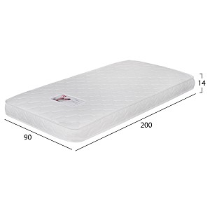 B2bmarkt ΣΤΡΩΜΑ ΜΕ FOAM ΧΩΡΙΣ ΕΛΑΤΗΡΙΑ JORDY 90X200 HM374.10  (ROLL PACKING) ΛΕΥΚΟ