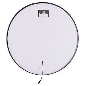 B2bmarkt ΚΑΘΡΕΠΤΗΣ ΤΟΙΧΟΥ ΣΤΡΟΓΓΥΛΟΣ HM9579.01 ΑΛΟΥΜΙΝΙΟ ΣΕ ΜΑΥΡΟ-ΦΩΤΙΣΜΟΣ LED Φ60x3εκ.