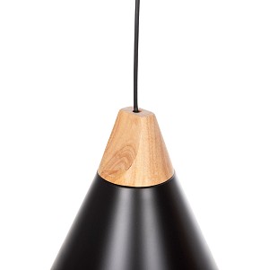 B2bmarkt ΦΩΤΙΣΤΙΚΟ ΟΡΟΦΗΣ ΚΡΕΜΑΣΤΟ HM4148 ΜΑΥΡΟ ΜΕΤΑΛΛΙΚΟ ΚΑΠΕΛΟ-ΞΥΛΟ Φ22x115Υ εκ.