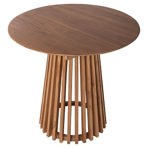 B2bmarkt ΤΡΑΠΕΖΙ ΤΡΑΠΕΖΑΡΙΑΣ ΣΤΡΟΓΓΥΛΟ FRANTZ HM9832.11 ΜΑΣΙΦ ΞΥΛΟ MINDI ΣΕ ΦΥΣΙΚΟ Φ80X75Υεκ.