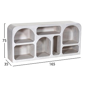 B2bmarkt ΜΠΟΥΦΕΣ HANDYR HM9705 ΜΑΣΙΦ ΞΥΛΟ MANGO ΣΕ ΛΕΥΚΟ ΧΡΩΜΑ 165x35x75Yεκ.
