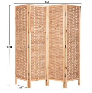 B2bmarkt ΠΑΡΑΒΑΝ 4-ΦΥΛΛΟ SENTINEL HM4227 ΜΠΑΜΠΟΥ ΣΕ ΦΥΣΙΚΟ ΧΡΩΜΑ 162x2,5x180Υεκ.