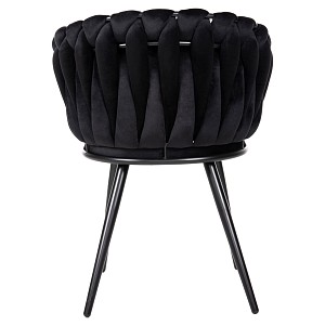 B2bmarkt ΠΟΛΥΘΡΟΝΑΚΙ LUANDA HM8741.04 ΜΑΥΡΟ ΒΕΛΟΥΔΟ-ΜΑΥΡΑ ΜΕΤΑΛΛΙΚΑ ΠΟΔΙΑ 62x54x79Υεκ.