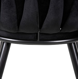 B2bmarkt ΠΟΛΥΘΡΟΝΑΚΙ LUANDA HM8741.04 ΜΑΥΡΟ ΒΕΛΟΥΔΟ-ΜΑΥΡΑ ΜΕΤΑΛΛΙΚΑ ΠΟΔΙΑ 62x54x79Υεκ.