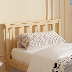 B2bmarkt ΚΡΕΒΑΤΙ GIMLY HM675.01 ΜΑΣΙΦ ΞΥΛΟ ΠΕΥΚΟΥ ΣΕ ΦΥΣΙΚΟ ΓΙΑ ΣΤΡΩΜΑ 190x90εκ.