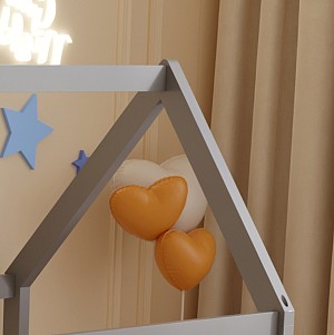 B2bmarkt ΚΡΕΒΑΤΙ ΠΑΙΔΙΚΟ PEPE HM677.05 τ.MONTESSORI ΞΥΛΟ ΠΕΥΚΟ ΓΚΡΙ- 190x90εκ