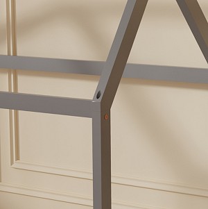 B2bmarkt ΚΡΕΒΑΤΙ ΠΑΙΔΙΚΟ PEPE HM678.05 τ.MONTESSORI ΞΥΛΟ ΠΕΥΚΟ ΓΚΡΙ- 140x70εκ