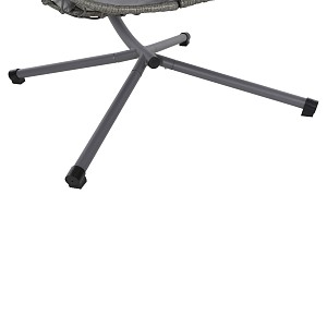 B2bmarkt ΚΡΕΜΑΣΤΗ ΠΟΛΥΘΡΟΝΑ ΦΩΛΙΑ MILLIE HM5997.10 ΜΕΤΑΛΛΟ-ΣΥΝΘ.RATTAN ΓΚΡΙ 90x75x190Υεκ.