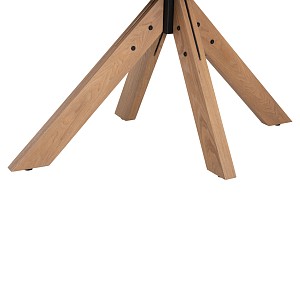 B2bmarkt ΤΡΑΠΕΖΙ PAOLO HM9853 MDF ΜΕ ΚΑΠΛΑΜΑ ΦΡΑΞΙΝΟΥ-ΠΟΔΙΑ RUBBERWOOD-ΦΥΣΙΚΟ 180x90x75Yεκ