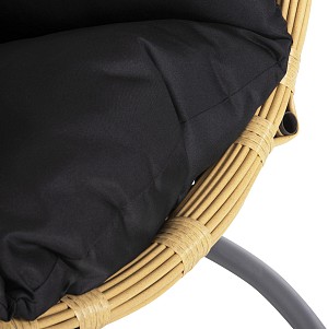 B2bmarkt ΜΟΝΗ ΚΡΕΜΑΣΤΗ ΦΩΛΙΑ ME ΥΠΟΠΟΔΙΟ GRACIE HM5755.02 ΜΠΕΖ ΣΥΝΘ.RATTAN-ΓΚΡΙ ΜΕΤΑΛ.ΣΚΕΛΕΤΟΣ Φ104x200Υεκ