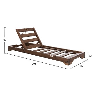 B2bmarkt ΞΑΠΛΩΣΤΡΑ IKARIA ΜΕ ΠΟΔΙ HM6107.01 ΠΕΥΚΟ ΣΕ ΚΑΡΥΔΙ-ΜΟΝΟ ΣΚΕΛΕΤΟΣ 80x208x100Yεκ.