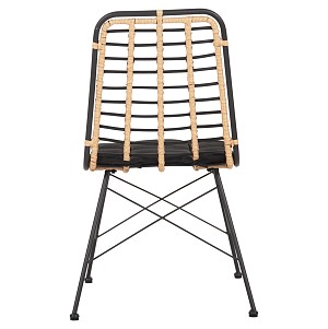 B2bmarkt ΚΑΡΕΚΛΑ ΜΕΤΑΛΛΙΚΗ ALLEGRA HM5691.11 WICKER ΜΠΕΖ-ΜΑΥΡΟ 51x54x84Υεκ.