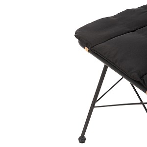 B2bmarkt ΚΑΡΕΚΛΑ ΜΕΤΑΛΛΙΚΗ ALLEGRA HM5691.11 WICKER ΜΠΕΖ-ΜΑΥΡΟ 51x54x84Υεκ.