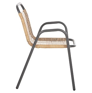 B2bmarkt ΠΟΛΥΘΡΟΝΑ ΕΞ.ΧΩΡΟΥ AVRIL HM5968.02 ΜΕΤΑΛΛΟ ΓΚΡΙ- ΣΥΝΘ.RATTAN ΣΕ ΦΥΣΙΚΟ 54,5x56x78Υ εκ.