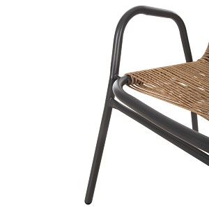 B2bmarkt ΠΟΛΥΘΡΟΝΑ ΕΞ.ΧΩΡΟΥ AVRIL HM5968.02 ΜΕΤΑΛΛΟ ΓΚΡΙ- ΣΥΝΘ.RATTAN ΣΕ ΦΥΣΙΚΟ 54,5x56x78Υ εκ.