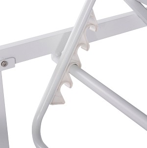 B2bmarkt ΕΠΑΓΓΕΛΜ. ΞΑΠΛΩΣΤΡΑ MALLOW HM10715.01 ΛΕΥΚΟ ΑΛΟΥΜ.& ΓΚΡΙ ΜΑΞΙΛΑΡΙ 198x71x40,5-103Υεκ.