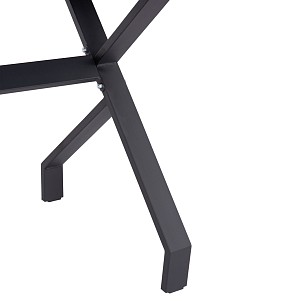 B2bmarkt ΤΡΑΠΕΖΙ ΚΟΥΖΙΝΑΣ LANA HM18221.02 ΜΕΛΑΜΙΝΗ ΜΑΥΡΟ ΜΑΡΜΑΡΟ-ΜΑΥΡΑ ΜΕΤΑΛ.ΠΟΔΙΑ 140x70x72.5Υεκ
