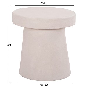 B2bmarkt ΤΡΑΠΕΖΙ ΣΑΛΟΝΙΟΥ ΣΤΡΟΓΓΥΛΟ ΣΕΙΡΑ SANTORINI HM18052 MDF ΣΕ ΥΠΟΛΕΥΚΟ ΧΡΩΜΑ Φ48x49Υεκ.