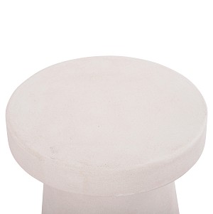 B2bmarkt ΤΡΑΠΕΖΙ ΣΑΛΟΝΙΟΥ ΣΤΡΟΓΓΥΛΟ ΣΕΙΡΑ SANTORINI HM18052 MDF ΣΕ ΥΠΟΛΕΥΚΟ ΧΡΩΜΑ Φ48x49Υεκ.