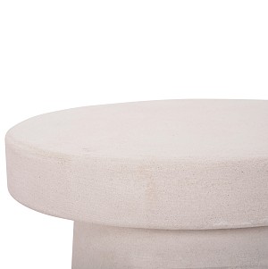 B2bmarkt ΤΡΑΠΕΖΙ ΣΑΛΟΝΙΟΥ ΣΤΡΟΓΓΥΛΟ ΣΕΙΡΑ SANTORINI HM18052 MDF ΣΕ ΥΠΟΛΕΥΚΟ ΧΡΩΜΑ Φ48x49Υεκ.
