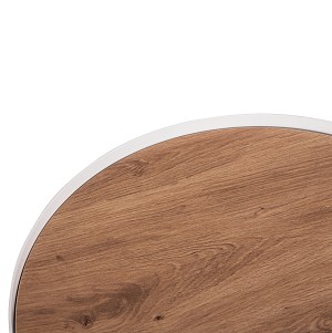 B2bmarkt ΤΡΑΠΕΖΑΚΙ ΒΟΗΘΗΤΙΚΟ DENTON HM18023.02 MDF TOP ΦΥΣΙΚΟ ΞΥΛΟΥ-ΒΑΣΗ ΛΕΥΚΗ Φ45x51,5Υεκ.