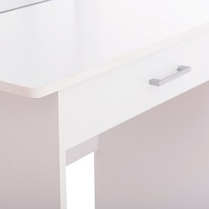 B2bmarkt ΤΟΥΑΛΕΤΑ ΜΕ ΚΑΘΡΕΠΤΗ & ΣΚΑΜΠΟ CRYSTEL HM9938.01 ΜΕΛΑΜΙΝΗ ΛΕΥΚΗ 74x39x155Υεκ.