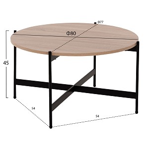 B2bmarkt ΣΕΤ 2ΤΜΧ ΤΡΑΠΕΖΙΑ ΣΑΛΟΝΙΟΥ RONDA HM21089.02 MDF ΣΟΝΑΜΑ Φ80εκ & Φ50εκ