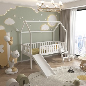 B2bmarkt ΠΑΙΔΙΚΟ ΚΡΕΒΑΤΙ ΜΕ ΤΣΟΥΛΗΘΡΑ PHYLLIS HM701.03 ΞΥΛΟ ΠΕΥΚΟΥ ΛΕΥΚΟ ΓΙΑ 90x190εκ
