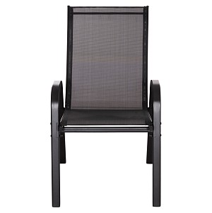 B2bmarkt ΠΟΛΥΘΡΟΝΑ ΕΞ.ΧΩΡΟΥ LEON HM5000.43 ΜΕΤΑΛΛΙΚΗ ΜΑΥΡΗ K/D- ΣΕΤ 4 ΤΜΧ-55x70x91Υεκ.