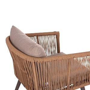 B2bmarkt ΣΑΛΟΝΙ ΕΞ.ΧΩΡΟΥ 4ΤΜΧ FREJA HM6057.04 ΑΛΟΥΜ.ΚΑΠΟΥΤΣΙΝΟ-PE RATTAN & ΜΑΞΙΛΑΡΙΑ ΜΠΕΖ