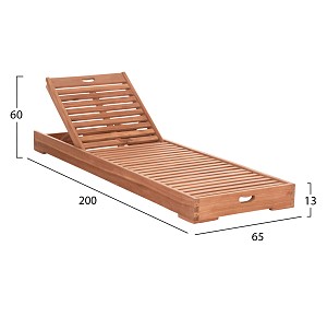 B2bmarkt ΞΑΠΛΩΣΤΡΑ ΧΩΡΙΣ ΜΑΞΙΛΑΡΙΑ CHET HM6160 ΞΥΛΟ ΤΕΑΚ ΣΕ ΦΥΣΙΚΟ 200x65x13Υεκ.